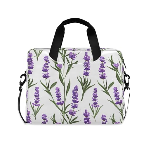 Maletín para portátil con estampado floral lavanda, 13-15.6 pulg miniatura 1