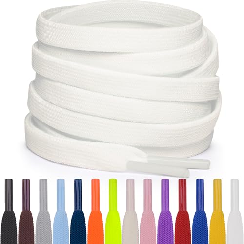 Miscly Flat Elastic Shoelaces - White, 36″ (91 CM) by Miscly - Used condition - US$6.71