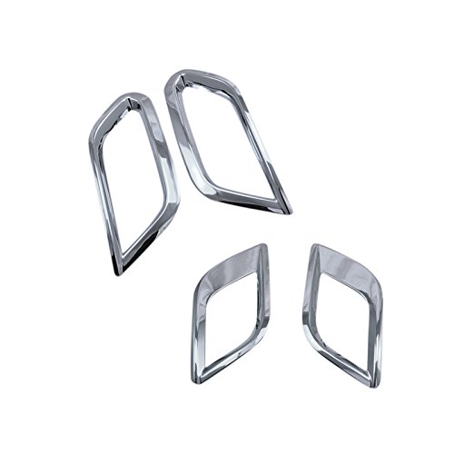 Autophoton Car Accessories for Mokka 2013 2014 2015 ABS Chrome Front & Rear Fog Light Lamp Garnish Cover Trim 4pcs