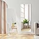 Vasemouh 140 x 51 cm Hochwertiger Standspiegel mit Weißem PVC-Rahmen und Gehärtetem Glas, Ideal für Schlafzimmer, Wohnbereich, Flur oder Badezimmer