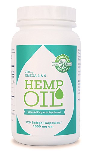 Manitoba Harvest Hemp Seed Oil -pack of 1 1000mg ea. (120 capsules) Manitoba Harvest Hemp Seed Oil -pack of 1 1000mg ea. (120 capsules)