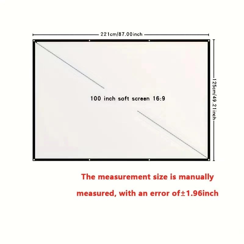 Screen 60 72 84 100 120 150 Inch Projector Screen miniatura 2