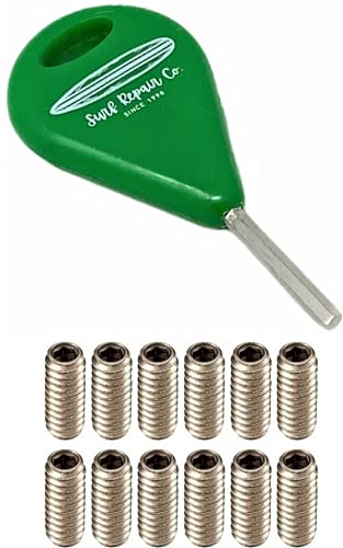 Surf Repair Co. Fin Key For Fcs And Futures Fin Systems, Green Fin Key And 12 Screws #TOP17