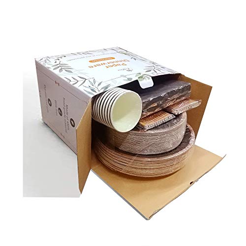 Ottin Black and Rose Gold Happy Birthday Party Supplies for 50 Guests Paper Plates and Napkins Set for Birthday Party Decorations Anniversary - Thumbnail 7