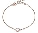 Produktbild Damen Armband mit kleinem Herz in Rosegold | Frauen Schmuck aus Edelstahl | Mädchen Armband in 3 Farben mit Verschluss