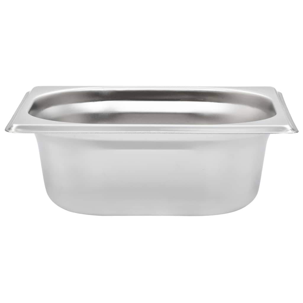 12 recipientes apilables de acero inoxidable GN 1/6 de 65 mm, para gastronomía, cocina, buffet, catering, uso para mostrador caliente y bain-marie