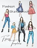  Fashion Sketchbook Figure Template: Professionally Designed Croquis / Female Figure Poses / Easily Skecthing / Create Your Own Design