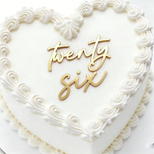 Happy 26th Birthday Cake Toppers Gold