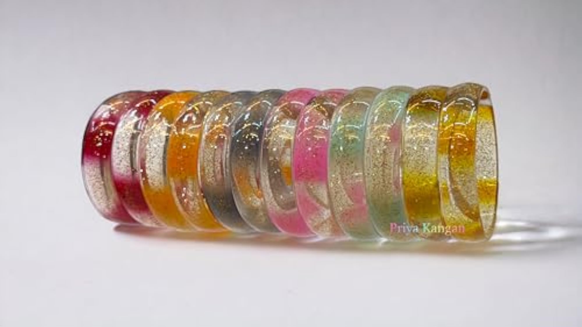 Sparkling Glass Bangle Kada - 2.60 (Medium)