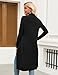 Zeagoo Women's Long Cardigan Sweaters Lightweight Cardigans Sweater Elegant Formal Loose Fit Knit Shrug Coatigan with Pocket Black