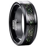 Material & Verarbeitung: Beide Rände in Abschrägung sind glänzend poliert und die abgerundete Innenseite schafft bequemes Tragen dank der Comfort-Fit Technik. Aus Wolframcarbid ist der Ring für Alltag geeignet und kratzständig.