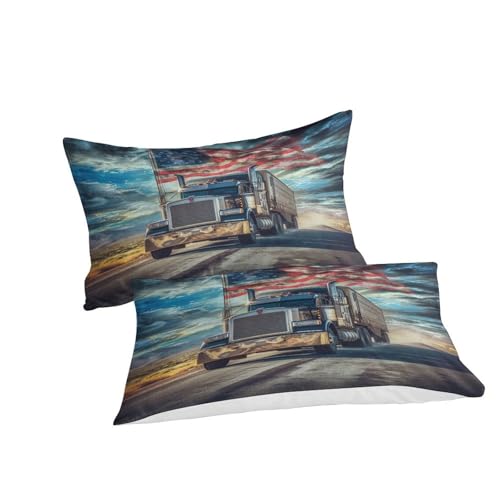 Linge de lit camion 220 x 240 cm parure microfibre king size avec zip