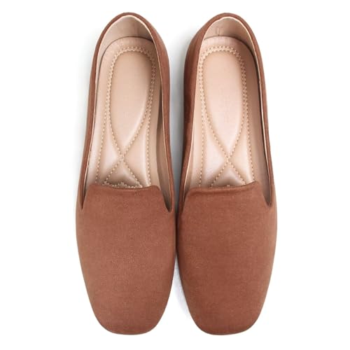 Image of Dear Time Women's Flats Comfortable Slip On Ballet Flats Soft Solid Casual Shoes