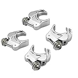Green-L 2 Pair Chrome 41mm Windshield Windscreen Clamps Fit for Harley Softail FXST Dyna FXD Sporster XL883 XL1200