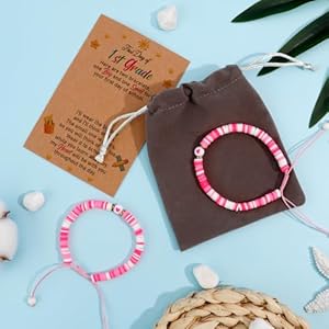 Back to school mother daughter bracelets kindergarten daycare 1st grade 2nd grade school gifts first day of preschool  urban country home decor