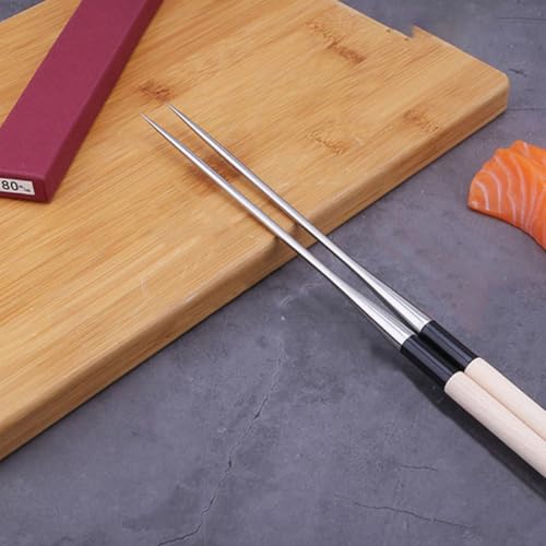 Palillos estilo japonés RUNROTOO de acero inoxidable reutilizables premium 6