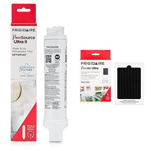 Frigidaire EPTWFU01 Water Filtration Filter, 1 Count, White & PAULTRA Pure Air Ultra Refrigerator Air Filter with Carbon Technology to Absorb Food Odors, 6.5" x 4.75"