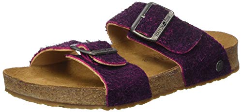 Image of HAFLINGER Andrea Elegant Leather Sandals with Rubber Sole and Cork Latex Footbed Unisex