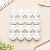 Adhesive Cable Clips Cord Organizer, Wire Clips Cord Holder for Nightstand, Desk Cable Management Charger Holder, Sticky Wire Organizer Keepers for Phone USB Cords, Office Desktop,16PCS(white)