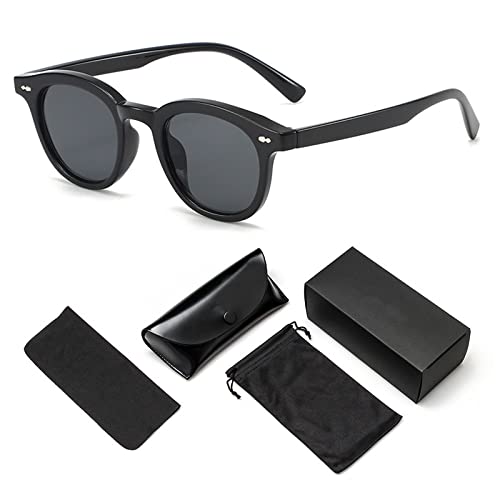 Lunettes de Soleil Homme, HD Lunette de Soleil Femme pour Le Golf Le Cyclisme Les Sports La Pêche Les Voyages, Protection UV,Noir Cover