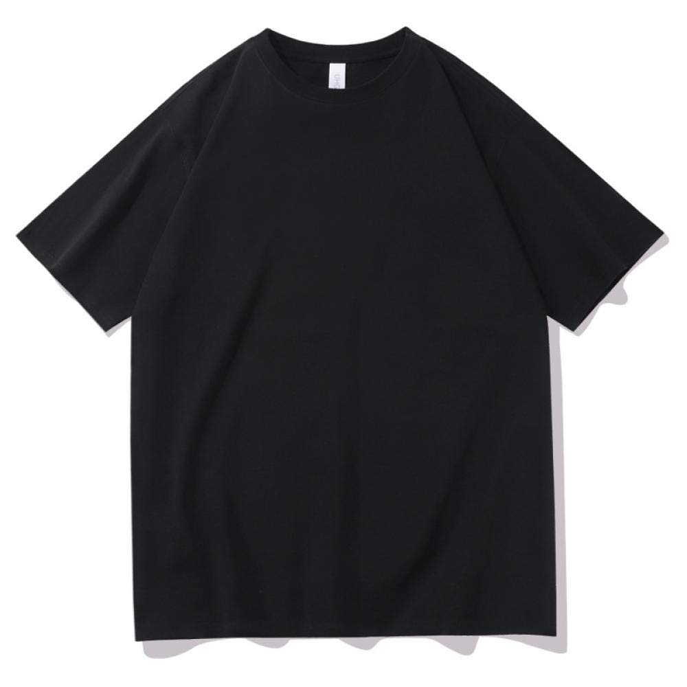 T-shirt męski 230 g, ciężki, bawełniany, luźny, na lato, okrągły dekolt, masywny kolor, 6 sztuk, 30, M