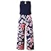 Longwu Mujeres Casual Sin Mangas Mono Flor Impresa Pantalones Anchos de piernas...