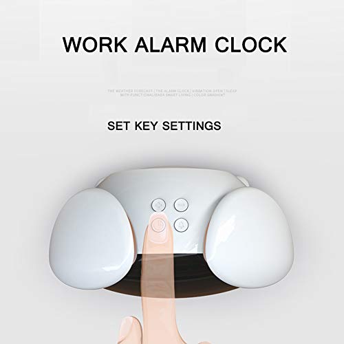BSFYUK Luce Notturna.Digital Alarm Clock Bedside Clocks Function Date Temperature Display Travel Kitchen Bedroom Sveglia Bambini Doppi Allarmi Luce Notturna Lampada Comodino Tavolo,Nero - Image 4