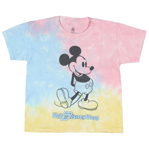 Walt Disney World Toddler and Big Girl's Vintage Mickey Mouse Shirt Tie-Dye Kids Short Sleeve T-Shirt2