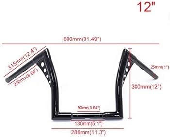 Amazon | バイク・オートバイ用 ハンドルバー Z型 ハ10 '' 12 '' 14