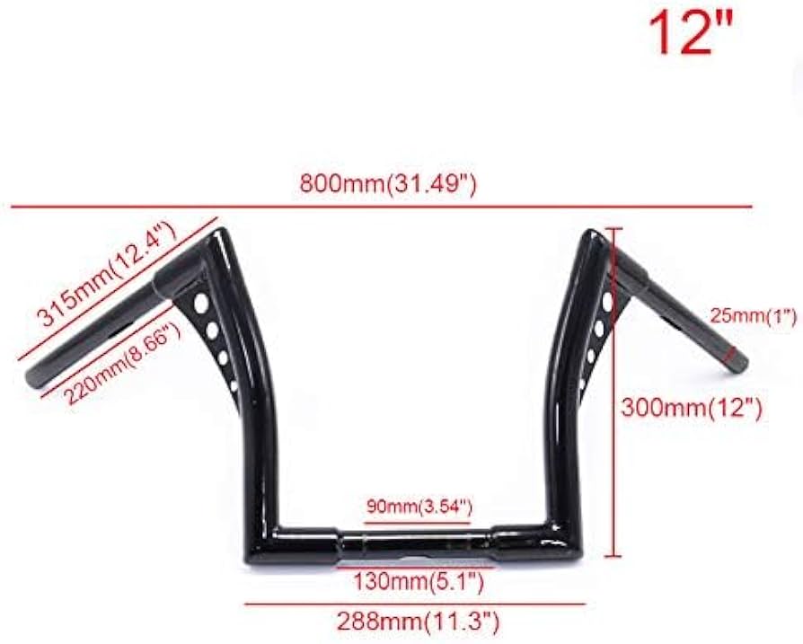 Amazon | バイク・オートバイ用 ハンドルバー Z型 ハ10 '' 12 '' 14