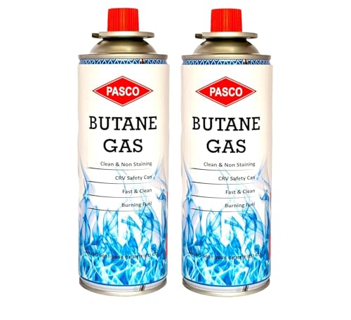 Image of Camping Gas Cylinder 2 x 225grm Each - For Camping Stove High Pressure- Gas Refill -Flame Portable Liquefied Fuel Gas Torch Lighter