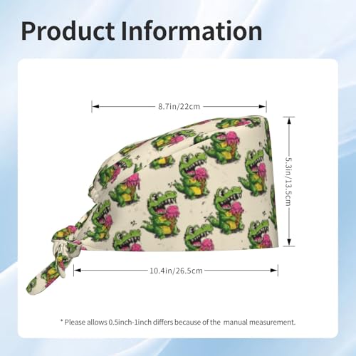 Image of Adjustable Scrub Cap with Sweatband, Breathable Working Hat for Men /Women