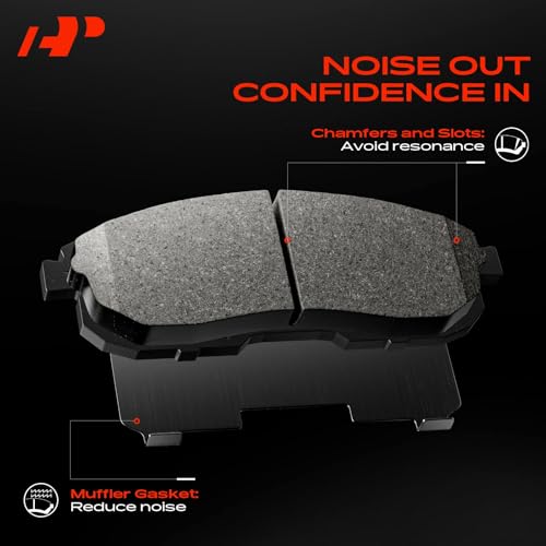 Image of A-Premium Front Ceramic Brake Pads Compatible with Toyota & Lexus | for Camry 2007-2017, Avalon 2008-2018, ES350 2007-2018, ES300h 2013-2018, with Hardware, 4-Pack