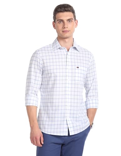 Image of AD by Arvind Tartan Check Cotton Summer Shirt