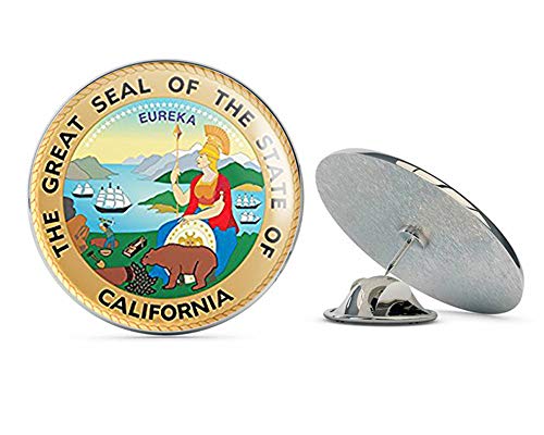 NYC Jewelers Great Seal of The State of California (Logo cali ca City) Metal 0.75" Lapel Hat Pin Tie Tack Pinback