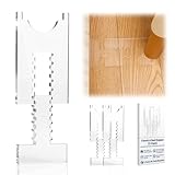 Clear Couch & Bed Stopper (2-Pack) – Adjustable Couch Wall Spacer 6.69”-11.34” | Prevent Sliding, Wall Damage & Fire Risks | Clear Acrylic Gap Filler for Sofa, Headboard, Cabinet, Furniture Safety