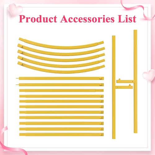 Image of Wokceer 7.2FT Arch Backdrop Stand Gold Metal Wedding Arch Backdrop Stand