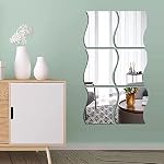 SSyang – SSyang 3D-Wandaufkleber, gewellt, 12 Stück, Spiegelkunst, DI