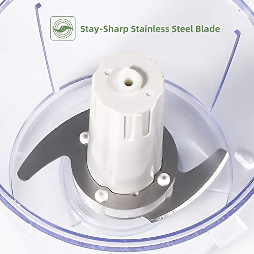 La Reveuse Electric Mini Food Chopper Vegetable Fruit Cutter Meat Grinder Mincer Small Food Processor With 1.3-Cup Prep Bowl, Silver #TOP5