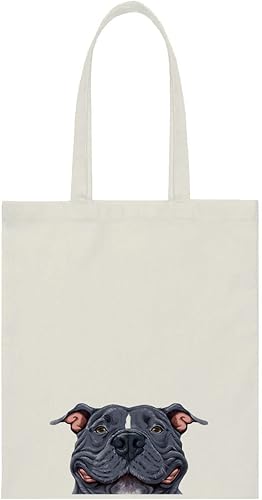 Vista 31 de WIRESTER Bolsa de lona para mujeres y niñas, bolsa de playa, comestibles y viajes, lindo perro