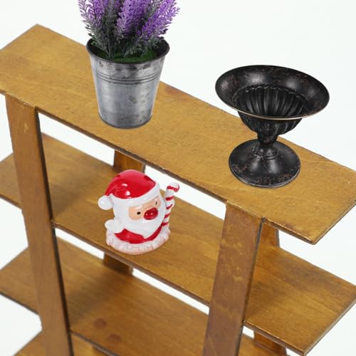 IWOWHERO Regaldekor Spielset Für Kinder Miniaturhaus Winzige Schwebende Regale Zubehör Für Miniaturpuppenhäuser Puppenhaus-ausstellungsregal Holz-Mini- -dekor Filigrane Miniaturmöbel – Bild 4