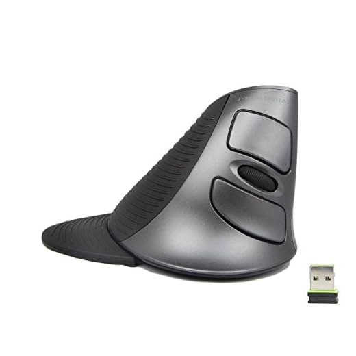 J-Tech Digital Wireless Scroll Endurance Mouse Ergonomic Vertical USB Mouse with Adjustable Sensitivity (600/1000/1600 DPI), Removable Palm Rest & Thumb Buttons - Reduces Hand/Wrist Pain – Wireless