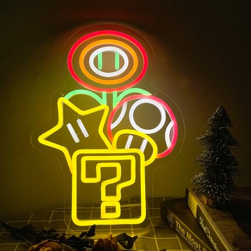 Babymiu Cartoon Video Game Question Mark Led Lamp Neon Sign