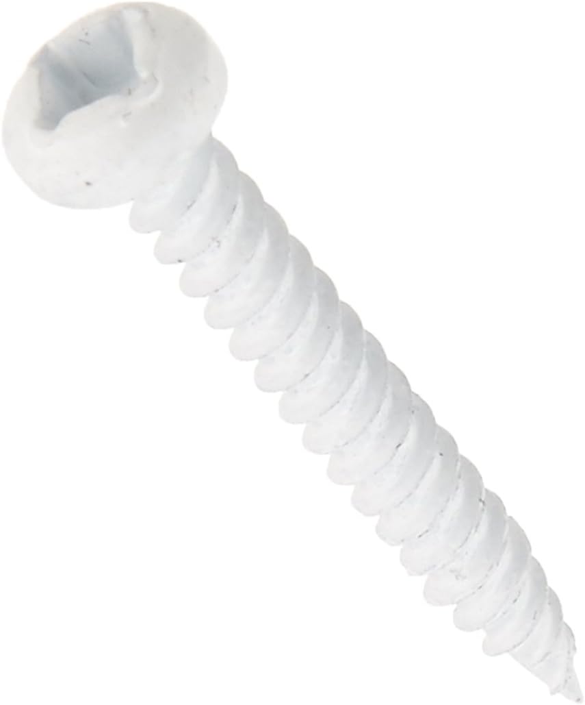 AP Products 012-PSQ500 W 8 X 1-1/4 White Pan Head Square Recess Screw - Pack of 500