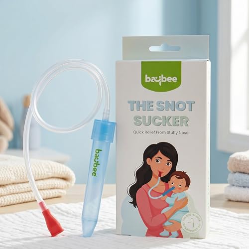 Image of Baybee Baby Nose Cleaner for New Born Babies Kids with 20+4 Replacement Hygiene Filters | 100% Safe Clean Infant Nasal Cleaner | Nasal Aspirator for New Born Baby Kids, Cold Relief Infants Snotsucker (Nasal Aspirator)