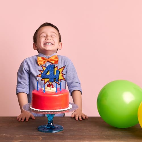 Maonica 005 Super Boy 4Th Birthday Cake Topper thumb #5