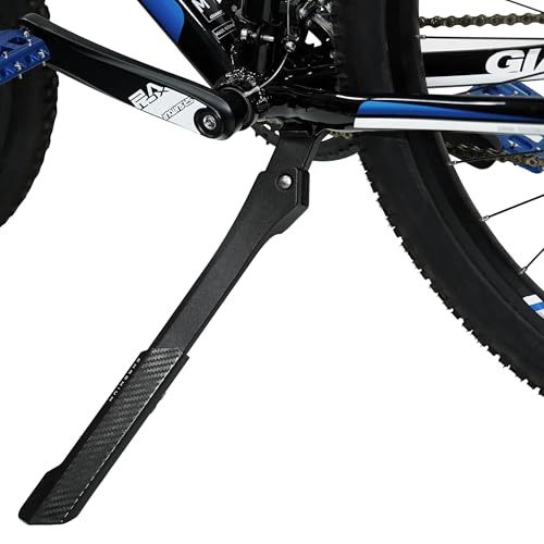Image of BV Chromium Adjustable Bicycle Kickstand with Concealed Spring-Loaded Latch, for 24-29 Inch - Bike Kickstand, Bike Kick Stands for Adult Bikes, Bike Kickstand 26 inches (Black)