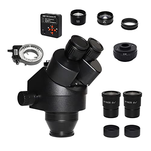 ���{�p�������A�N�Z�T���[ 7X-45X 3.5X-90X �����œ_�O�ጰ�����Y�[���X�e���I�������w�b�h 38MP /VGA H_D �J���� 0.5x 2.0x 1x �Ε������Y(38MP add 0.5X Cmount)