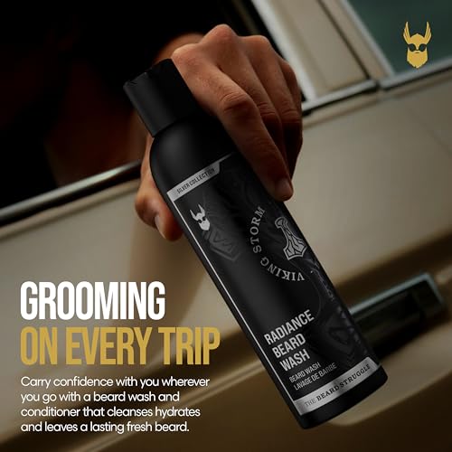 The Beard Struggle - Radiance Beard Wash & Conditioner Bundle - Silver Collection - Pack of 2, Viking Storm - Nourish, Cleanse, Softens, & Strengthens Beard - Beard Wash and Conditioner for Men - Image 6