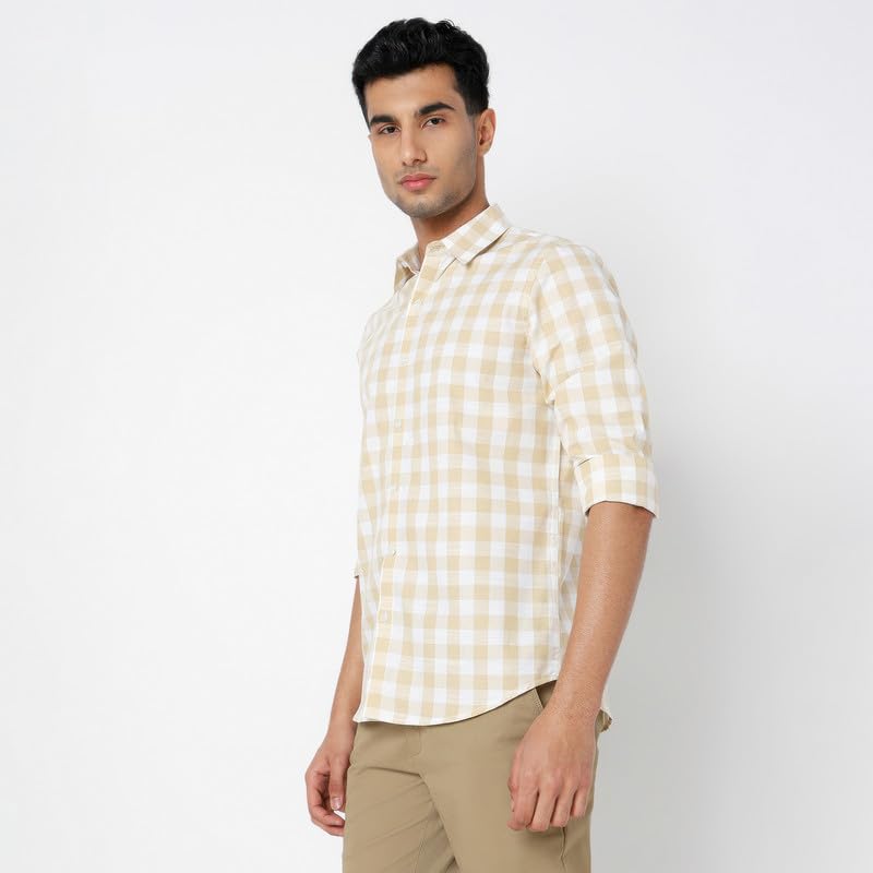 Image of Mens Striped Slim Fit Cotton Casual Shirt | Full Sleeves Mens Shirts | Stylish Shirt for Men